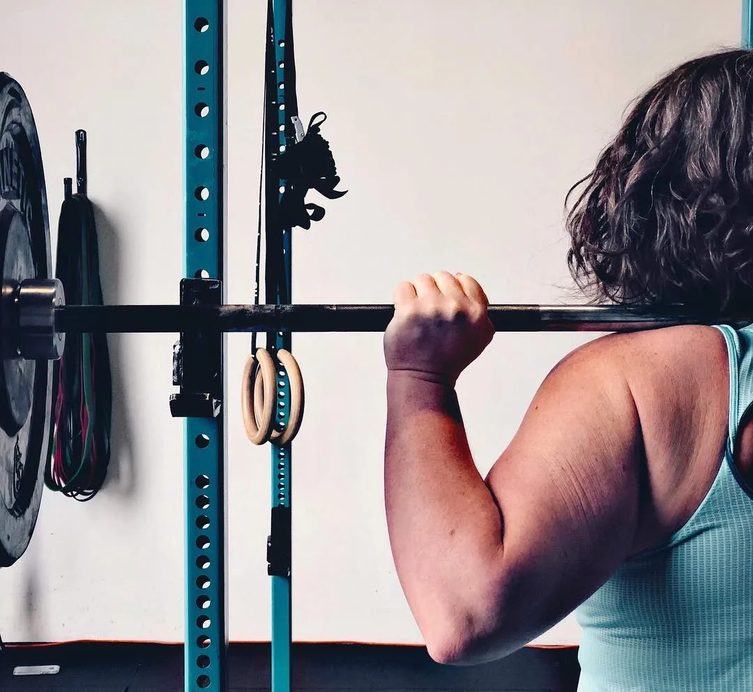 Woman lifting weights
